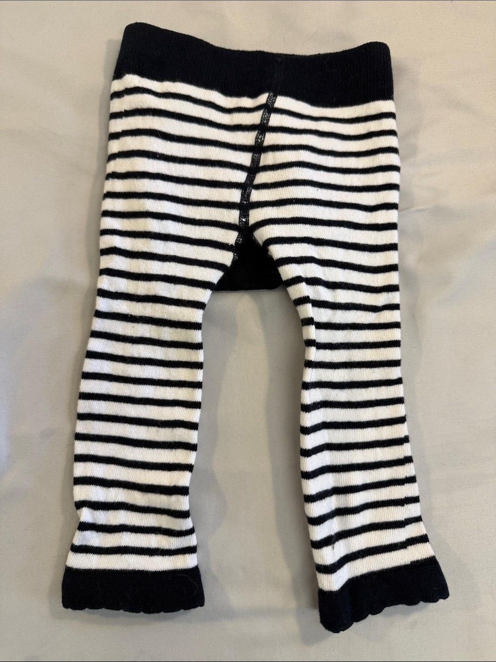 Lazy One Black and White Striped Kids Leggings